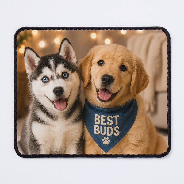 Item preview, Siberian Husky and Golden Retriever Best Buds designed and sold by BagFactoryUK.
