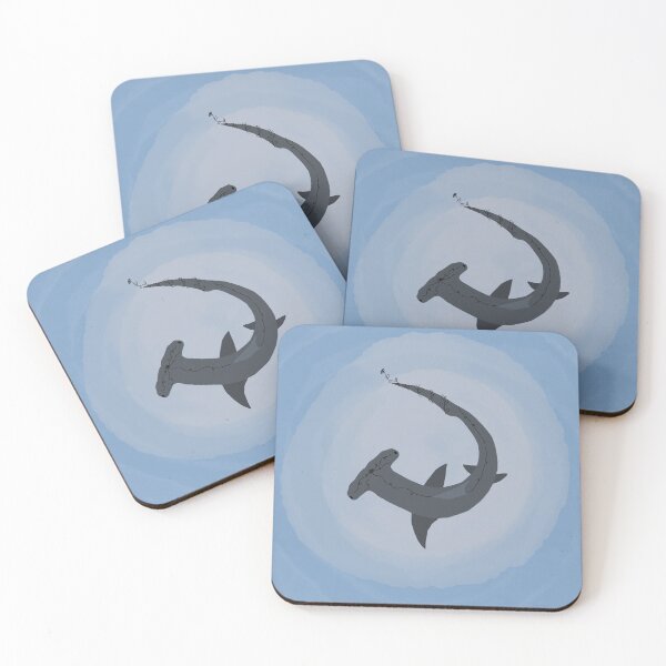 Item preview, Swimming Floral Hammerhead Shark designed and sold by Sea Witch's Art Cove.