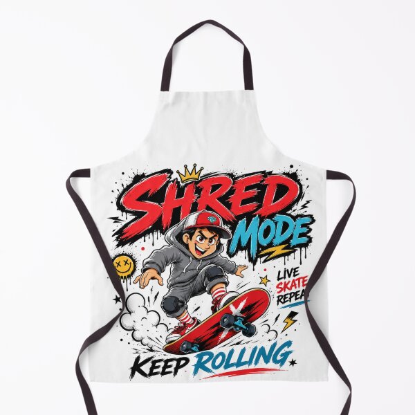 Item preview, Shred Mode Keep Rolling | Graffiti Skateboard Streetwear Cartoon T-Shirt designed and sold by ZafTeez.