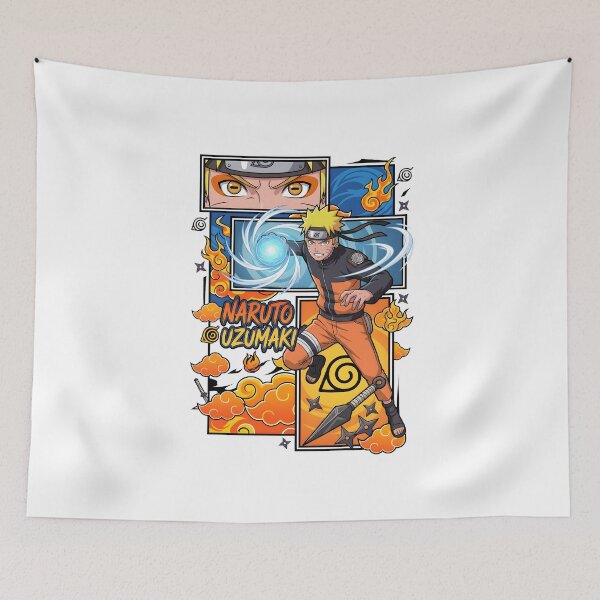 Item preview, Orange Spirit Warrior Spiral Wind Manga Panel Art designed and sold by lamiarte.