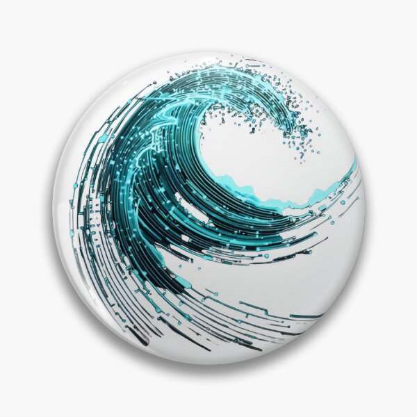 Item preview, Digital Ocean Wave - Futuristic Cyber Wave designed and sold by SHIFT ARMOUR .