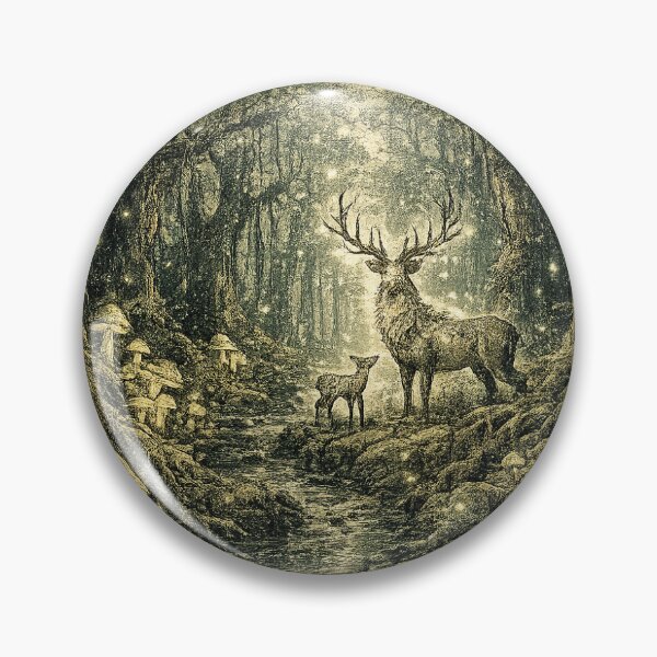 Item preview, Enchanted Magic Forest | Vintage Fantasy T-Shirt Design designed and sold by FinePop.