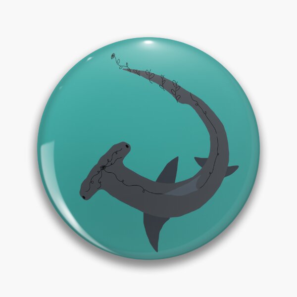 Item preview, Floral Hammerhead Shark designed and sold by Sea Witch's Art Cove.