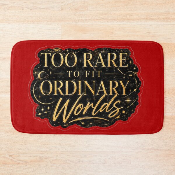 Item preview, Too Rare To Fit Ordinary Worlds - Celestial Gold Quote Sticker designed and sold by Scro-Ciob-Shop.