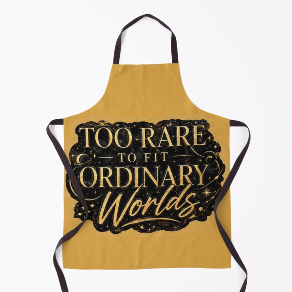 Item preview, Too Rare To Fit Ordinary Worlds - Celestial Gold Quote Sticker designed and sold by Scro-Ciob-Shop.