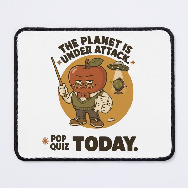 Item preview, Alien Invasion Apple Teacher Pop Quiz designed and sold by ANALOG MISCHIEF.