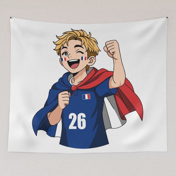 Item preview, France Football Fan Cape Victory Anime Boy designed and sold by Anne97s.