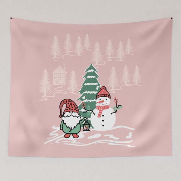Item preview, Gnome’s and Snowman’s Seasons Greetings designed and sold by famenxt.