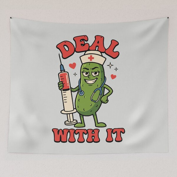 Item preview, Deal With It Funny Nurse Pickle designed and sold by DigitalGlade.