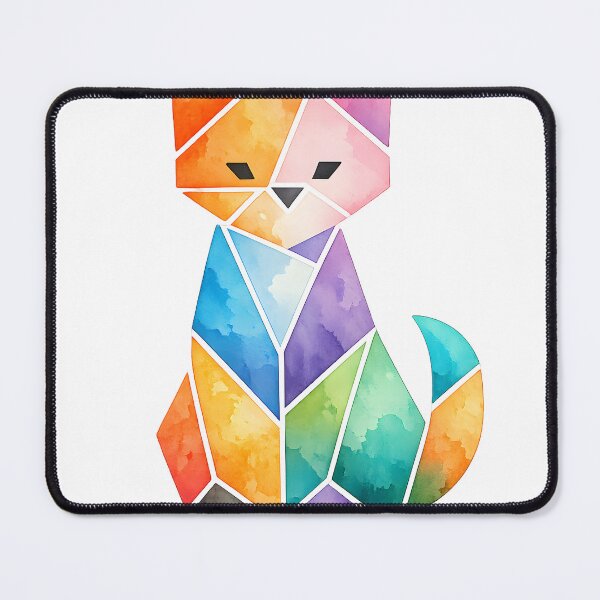 Item preview, Geometric Watercolor Fox | Colorful Polygon Animal Art for Nature Lovers designed and sold by Santuário da Bicharada.