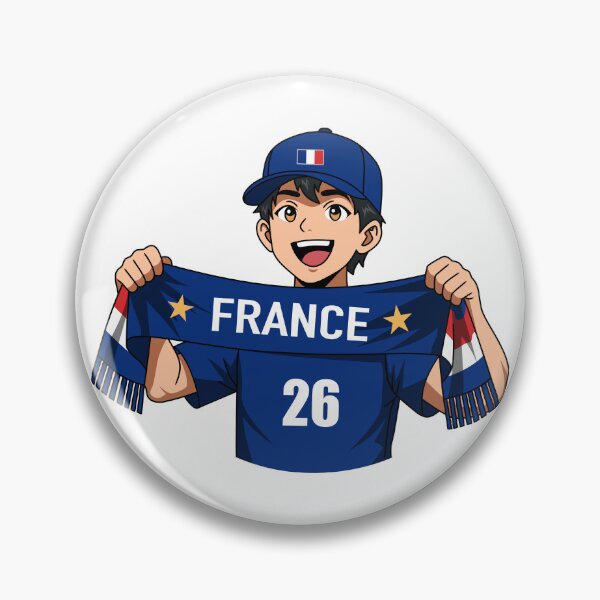 Item preview, France Supporter Scarf Cheering Anime Boy designed and sold by Anne97s.