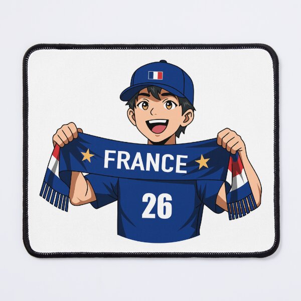 Item preview, France Supporter Scarf Cheering Anime Boy designed and sold by Anne97s.