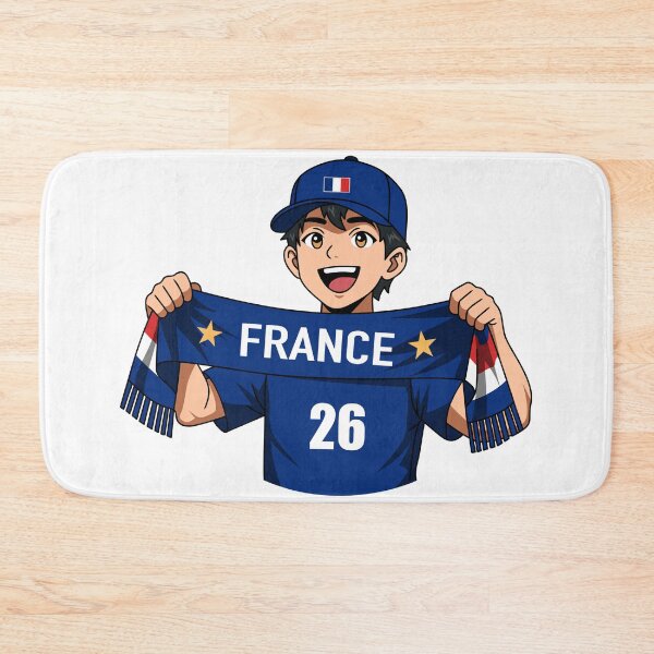Item preview, France Supporter Scarf Cheering Anime Boy designed and sold by Anne97s.