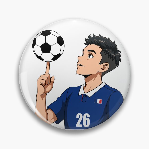 Item preview, France Football Player Spinning Ball Anime Art designed and sold by Anne97s.