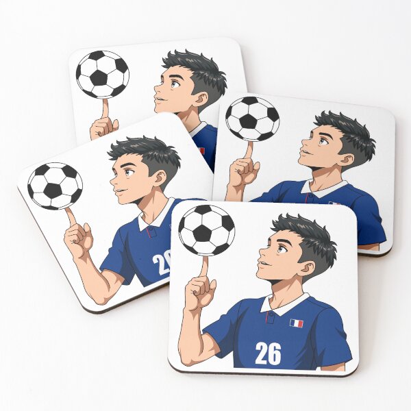 Item preview, France Football Player Spinning Ball Anime Art designed and sold by Anne97s.