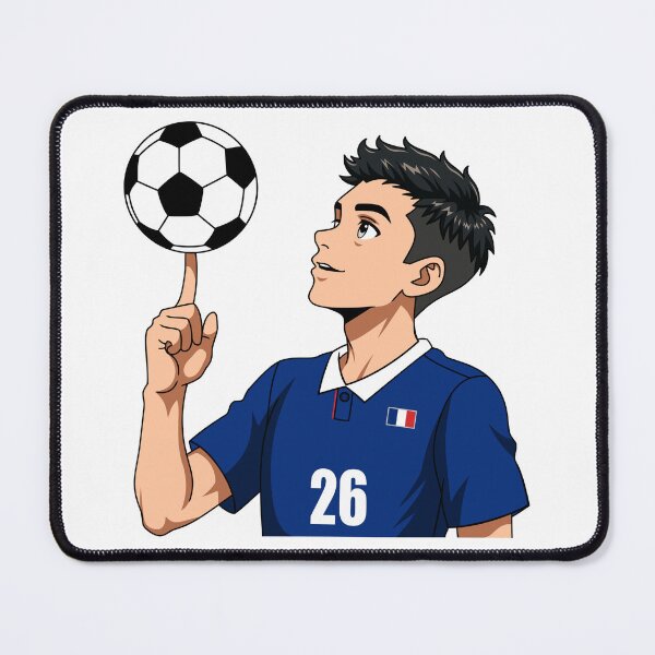 Item preview, France Football Player Spinning Ball Anime Art designed and sold by Anne97s.