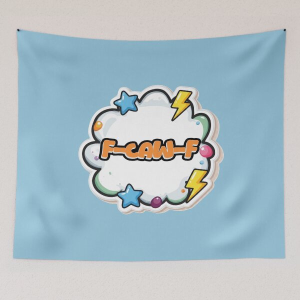 Item preview, F-CAW-F Cute Sticker Style Logo | Bubble Cartoon Graphic designed and sold by Biedroneczka.