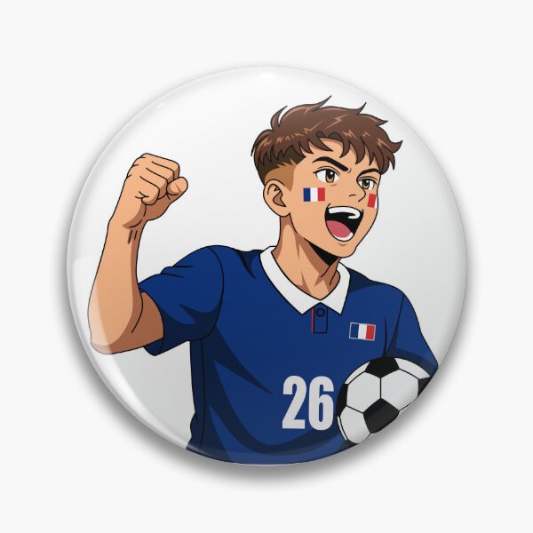 Item preview, France Soccer Player Victory Cheer Anime Boy designed and sold by Anne97s.