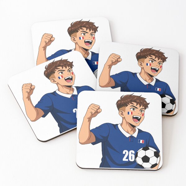 Item preview, France Soccer Player Victory Cheer Anime Boy designed and sold by Anne97s.