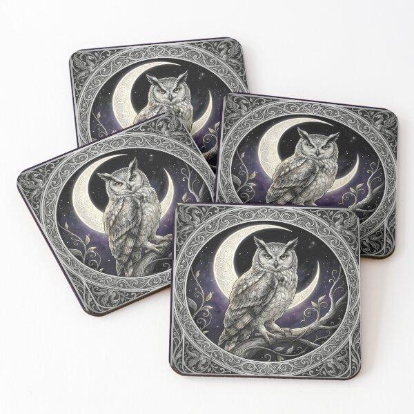 Item preview, Moonlit Owl designed and sold by JacquiTaylorArt.