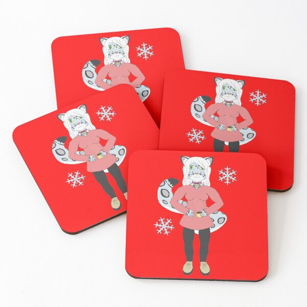 Item preview, Winter Catgirl with Hot Cocoa and Snowflakes designed and sold by TimCreations.