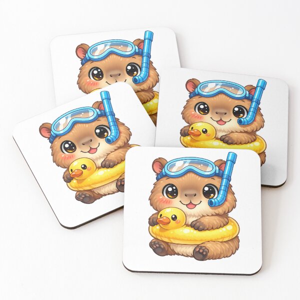 Item preview, Cute Baby Capybara Chibi Cartoon Sticker | Kawaii Animal Gift Design designed and sold by VoidDraft.