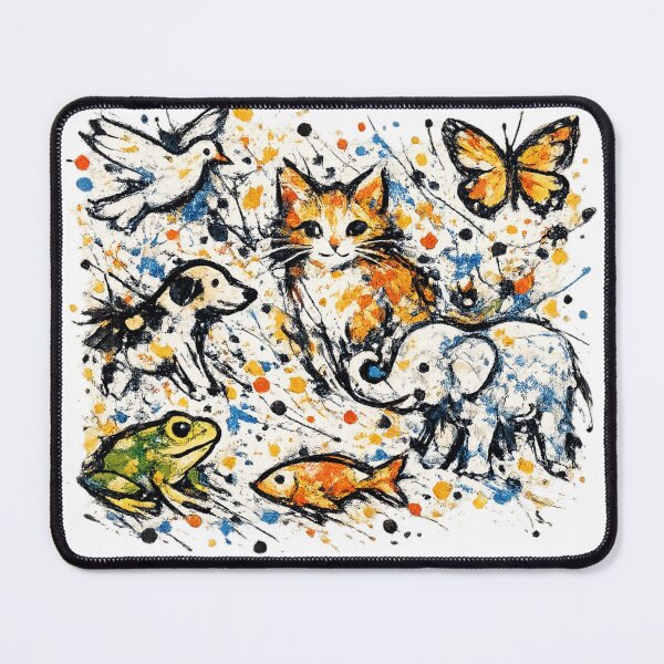 Item preview, Whimsical Animal Watercolor Sketch | Colorful Wildlife Illustration for Animal Lovers designed and sold by Santuário da Bicharada.