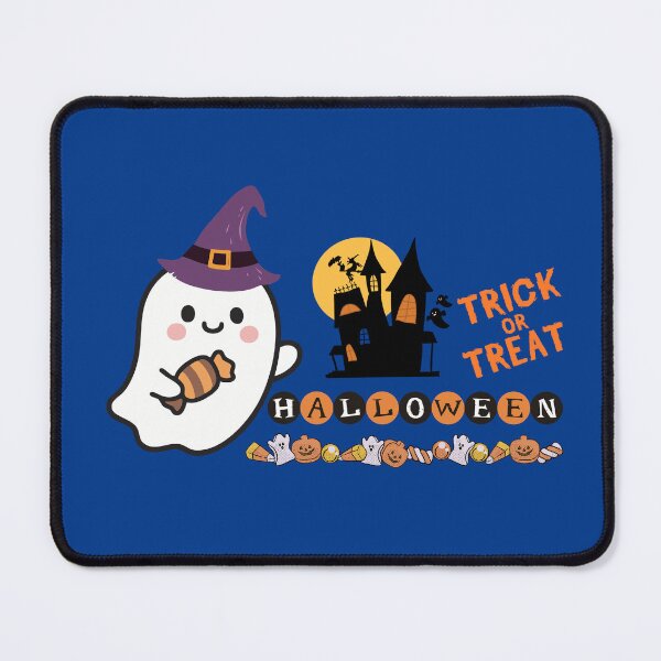 Item preview, Cute Halloween illustration design with trick or treat ghost designed and sold by AESTHETIC-FLAIR.