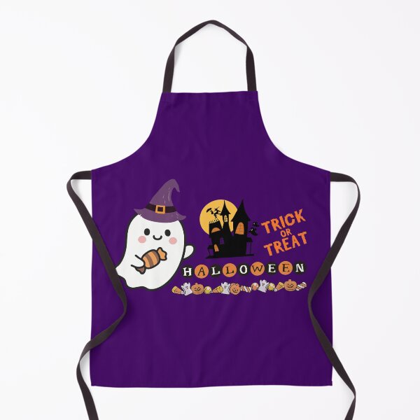 Item preview, Cute Halloween illustration design with trick or treat ghost designed and sold by AESTHETIC-FLAIR.