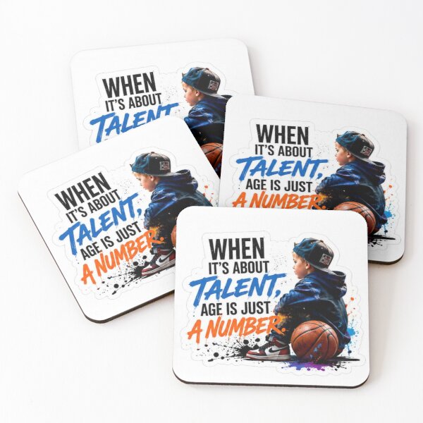 Item preview, When Its About Talent Age Is Just A Number - Basketball Kid Sticker designed and sold by Scro-Ciob-Shop.