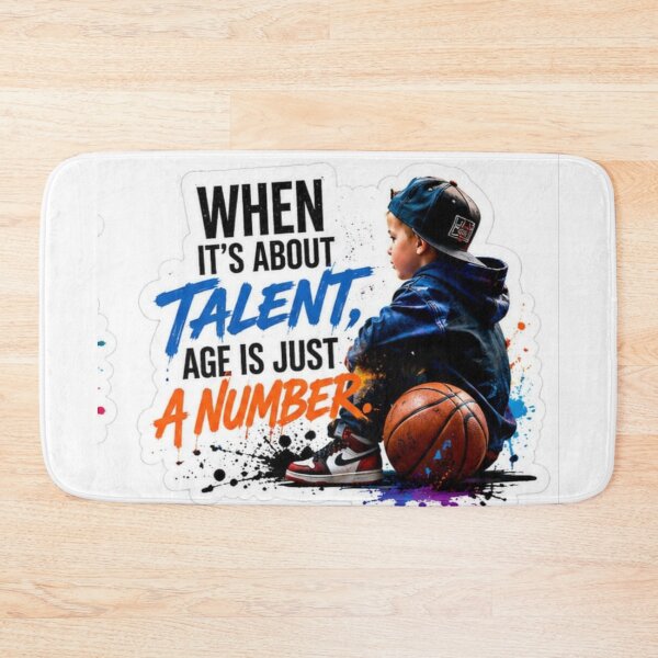 Item preview, When Its About Talent Age Is Just A Number - Basketball Kid Sticker designed and sold by Scro-Ciob-Shop.