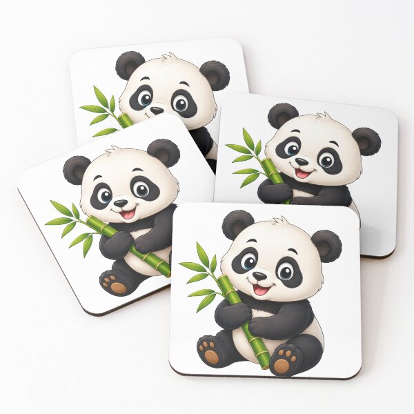 Item preview, Cute Baby Panda Illustration – Panda with Bamboo Design designed and sold by Krzepcia.