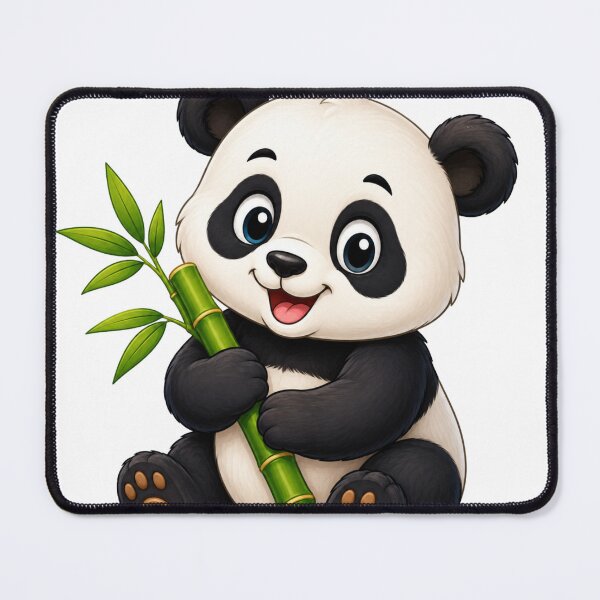 Item preview, Cute Baby Panda Illustration – Panda with Bamboo Design designed and sold by Krzepcia.