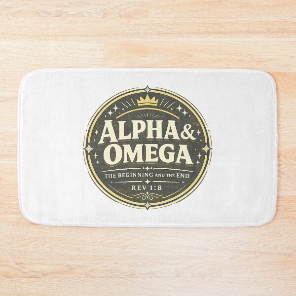 Item preview, Alpha and Omega The Beginning and the End Revelation 1:8 Christian Faith Design designed and sold by SoulThread Studio.