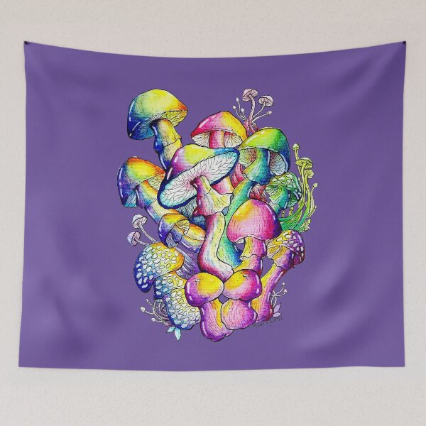 Item preview, Fantasy Mushrooms Watercolor designed and sold by ThaisMelo.