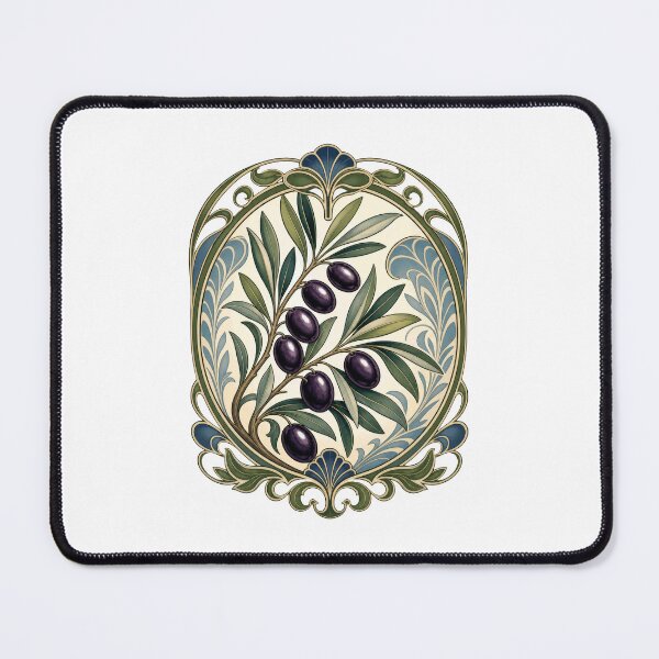 Item preview, Art Nouveau Olive Branch Botanical Olives designed and sold by AntiqueImages.