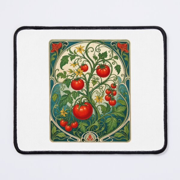 Item preview, Art Nouveau Tomato Vine Botanical Garden Design designed and sold by AntiqueImages.