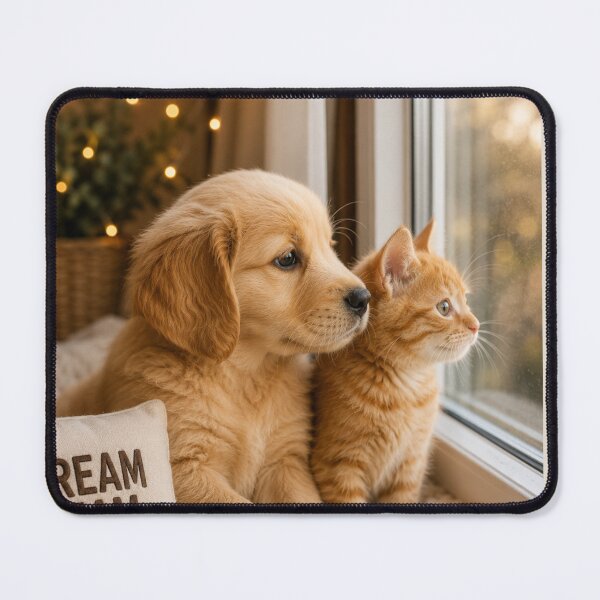Item preview, Golden Puppy and Ginger Kitten Dream Team designed and sold by BagFactoryUK.