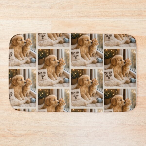 Item preview, Golden Puppy and Ginger Kitten Dream Team designed and sold by BagFactoryUK.