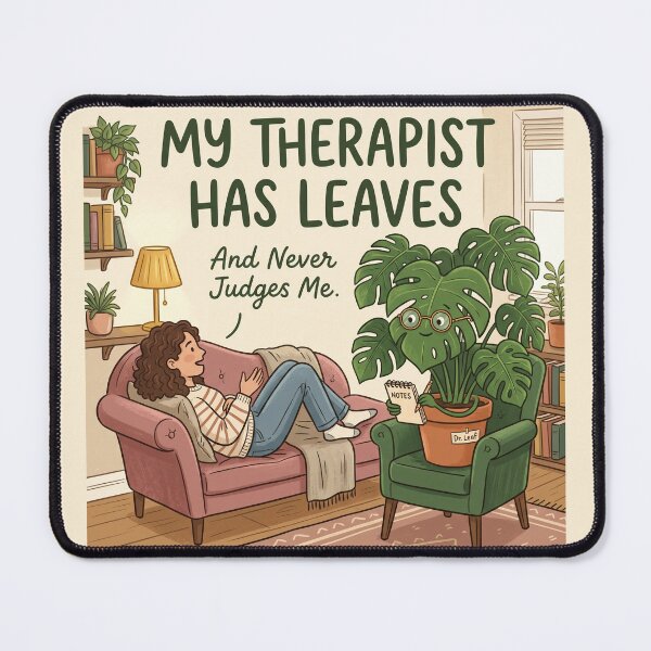 Item preview, Plant Lover Funny Shirt – My Therapist Has Leaves Monstera Humor Tee designed and sold by DmaarGroup.