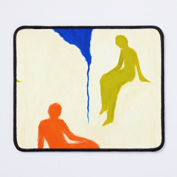 Item preview, Coral and Green Figures – Modern Abstract Art designed and sold by Moodzu.