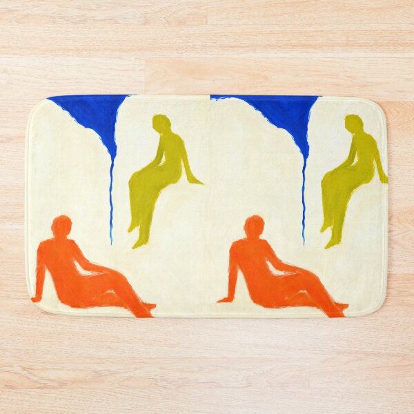 Item preview, Coral and Green Figures – Modern Abstract Art designed and sold by Moodzu.