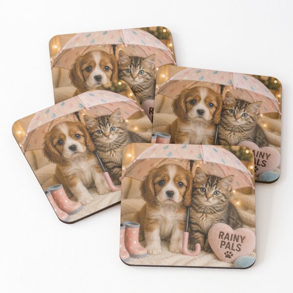 Item preview, Cocker Spaniel Puppy and Kitten Rainy Pals designed and sold by BagFactoryUK.