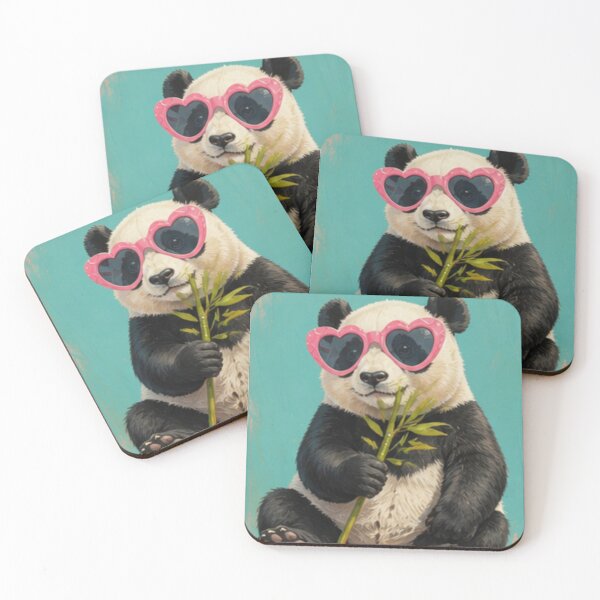 Item preview, Cool Panda Wearing Heart Sunglasses designed and sold by Theshop611.
