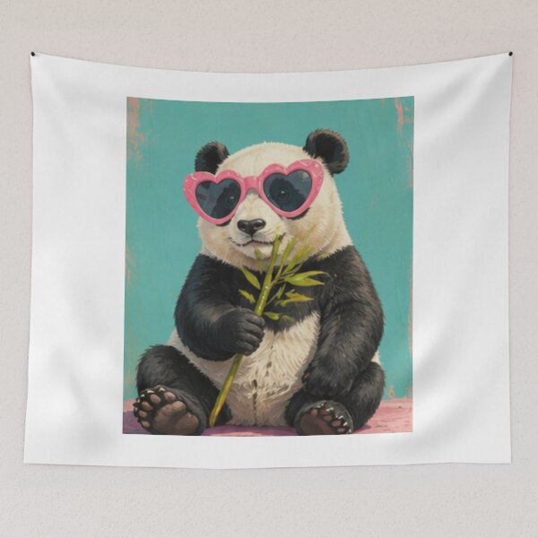 Item preview, Cool Panda Wearing Heart Sunglasses designed and sold by Theshop611.