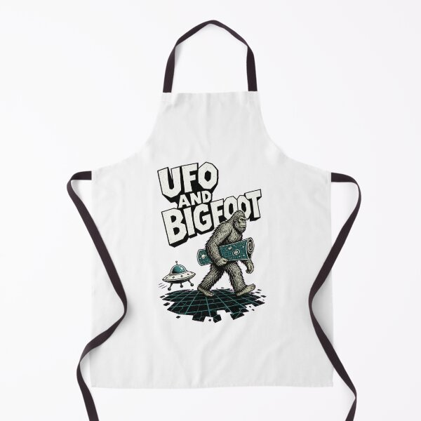 Item preview, UFO and Bigfoot – Funny Sasquatch Alien Cryptid Encounter designed and sold by AMICO77.