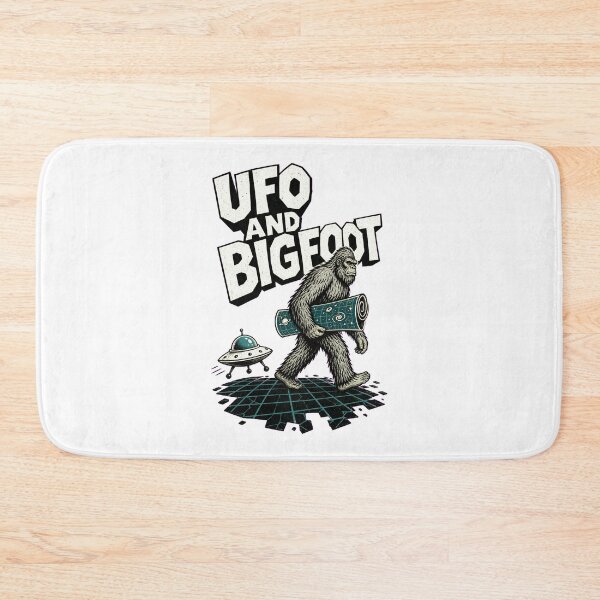 Item preview, UFO and Bigfoot – Funny Sasquatch Alien Cryptid Encounter designed and sold by AMICO77.