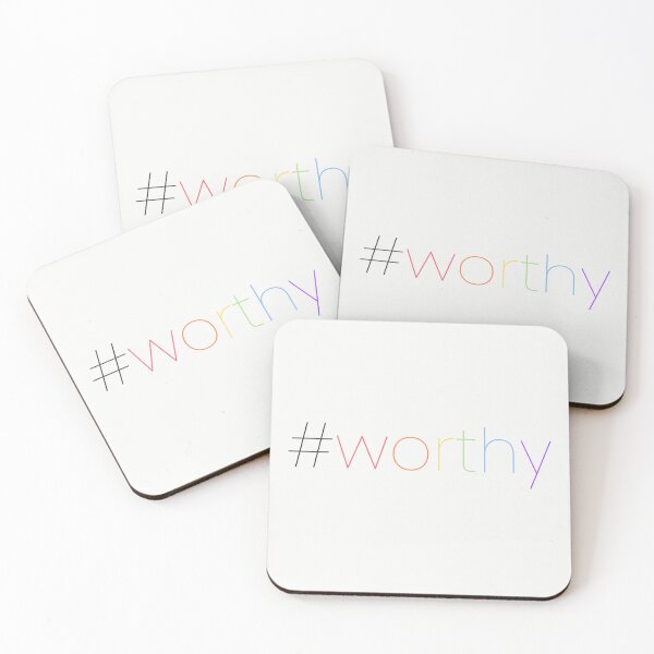 Artikelvorschau, #worthy – Dünne Schrift & schwarzer Hashtag entworfen und verkauft von AWorthyLove.