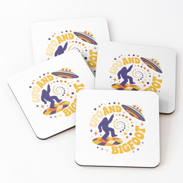 Item preview, UFO and Bigfoot – Funny Sasquatch Alien Cryptid Encounter designed and sold by AMICO77.
