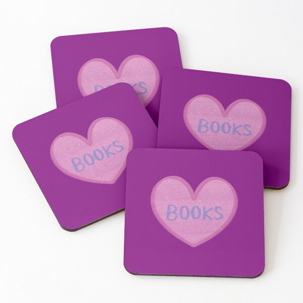 Item preview, Cute Pink Heart Books Aesthetic Bookish Typography designed and sold by Pop & Punch.
